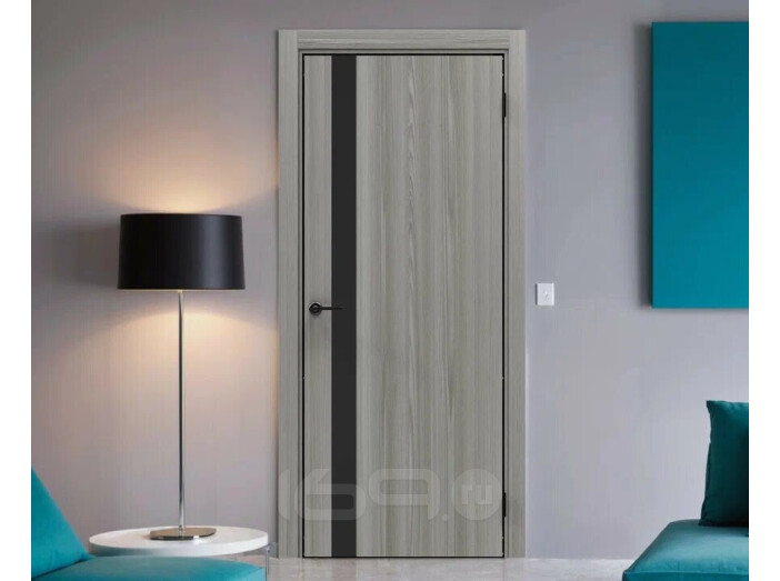 ДПГ ПП Порта-51 4AB Grey Oak Black Star 230*70, кромка-алюминиевая черная матовая