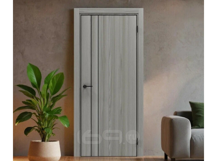 ДПГ ПП Порта-58 4AB Grey Oak 210*80, кромка-алюминиевая черная матовая