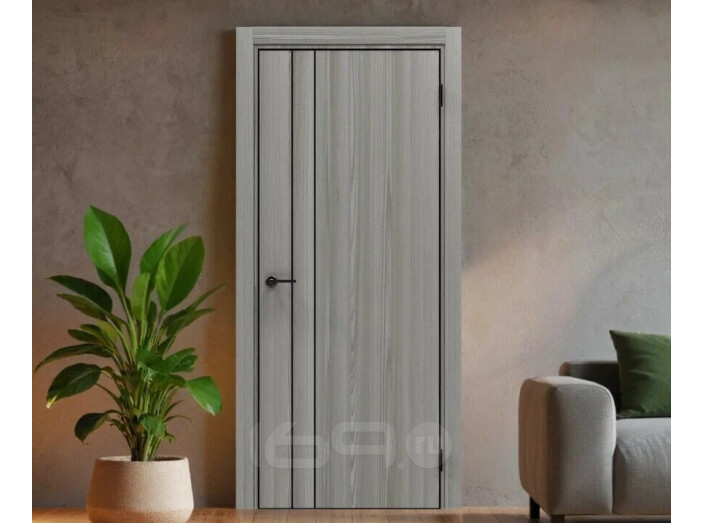 ДПГ ПП Порта-58 4AB Grey Oak 210*90, кромка-алюминиевая черная матовая