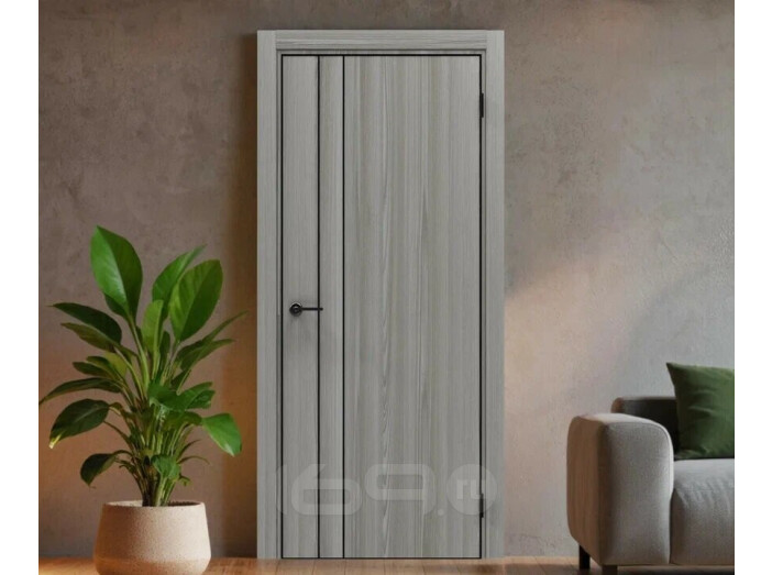 ДПГ ПП Порта-58 4AB Grey Oak 220*60, кромка-алюминиевая черная матовая