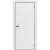 Дверь межкомнатная Порта-50 4AB Полипропилен, Alaska в комплекте с врезанной черной магнитной защелкой, глухая, кромка алюминиевая черная матовая, каркасно-щитовая