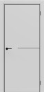 Дверь межкомнатная Порта-50.1 B Полипропилен, Nardo Grey в комплекте с врезанной черной магнитной защелкой, глухая, каркасно-щитовая