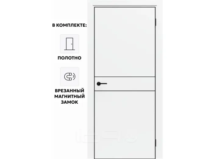 Дверь межкомнатная Порта-52 4AB Полипропилен, Alaska в комплекте с