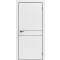 Дверь межкомнатная Порта-52 4AB высота 210 Полипропилен, Alaska в комплекте с врезанной черной магнитной защелкой, глухая, кромка алюминиевая черная матовая, каркасно-щитовая