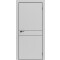 Дверь межкомнатная Порта-52 4AB высота 220 Полипропилен, Nardo Grey в комплекте с врезанной черной магнитной защелкой, глухая, кромка алюминиевая черная матовая, каркасно-щитовая