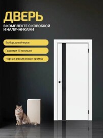 Дверь межкомнатная ПТА-51 B Полипропилен Alaska, глухая, декор mirox grey, каркасно-щитовая