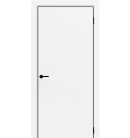 Дверь межкомнатная Порта-50 B Полипропилен, Alaska в комплекте с врезанной черной магнитной защелкой, глухая, каркасно-щитовая