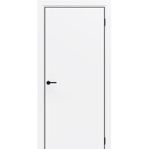 Дверь межкомнатная Порта-50 B Полипропилен, Alaska в комплекте с врезанной черной магнитной защелкой, глухая, каркасно-щитовая