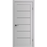 Дверь межкомнатная Порта-220 Полипропилен, Nardo Grey, остекленная, grey fog, царговая