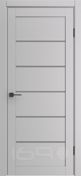 Дверь межкомнатная Порта-220 Полипропилен, Nardo Grey, остекленная, царговая
