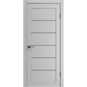 Дверь межкомнатная Порта-220 Полипропилен, Nardo Grey, остекленная, царговая