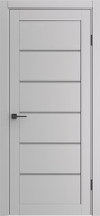 Дверь межкомнатная Порта-220 Полипропилен, Nardo Grey, остекленная, царговая