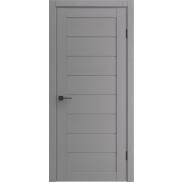 Дверь межкомнатная Порта-221 Полипропилен Graphite Wood, остекленная, grey fog, кромка нет, царговая