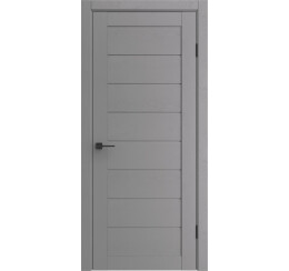 Дверь межкомнатная Порта-221 Полипропилен Graphite Wood, остекленная, grey fog, царговая