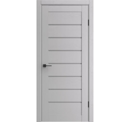 Дверь межкомнатная Порта-222 Полипропилен Ibis Wood, остекленная, grey fog, царговая