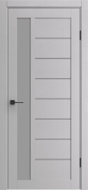 Дверь межкомнатная Порта-27 Полипропилен Ibis Wood, остекленная, grey fog, царговая