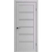 Дверь межкомнатная Порта-28 Полипропилен Ibis Wood, остекленная, grey fog, царговая