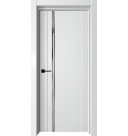 Дверь межкомнатная Соло Винил, Белый бархат, глухая, царговая