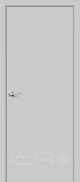 Дверь межкомнатная Браво-0 Винил Grey Pro, глухая, каркасно-щитовая