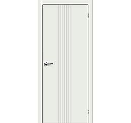 Дверь межкомнатная из ПВХ "Граффити-21" Super White глухая