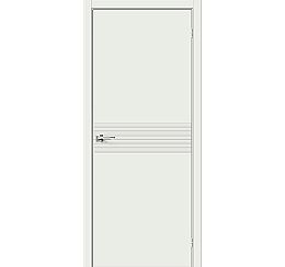 Дверь межкомнатная из ПВХ "Граффити-23" Super White глухая