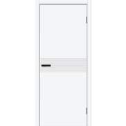 Дверь межкомнатная Граффити-23.Д Винил White Pro, глухая, кромка abs, каркасно-щитовая