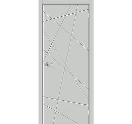 Дверь межкомнатная из ПВХ "Граффити-5" Grey Pro глухая