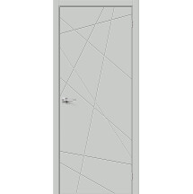 Дверь межкомнатная из ПВХ "Граффити-5" Grey Pro глухая