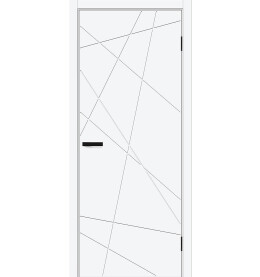 Дверь межкомнатная Граффити-5.Д Винил, White Pro, глухая, каркасно-щитовая