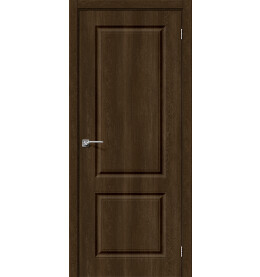 Дверь межкомнатная Скинни-12 Винил, Dark Barnwood, глухая, скиновая