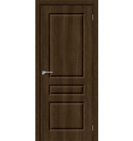 Дверь межкомнатная Скинни-14 Винил, Dark Barnwood, глухая, скиновая