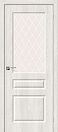 Дверь межкомнатная из ПВХ "Скинни-15" Casablanca остекление White Сrystal