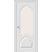Дверь межкомнатная из ПВХ "Скинни-33" Fresco остекление белое сатинато