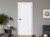 Дверь межкомнатная Скинни-10 Винил, White Pro, глухая, кромка ABS, скиновая