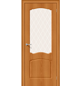 Дверь межкомнатная Альфа-2 Винил, Milano Vero, остекленная, white сrystal, каркасно-щитовая