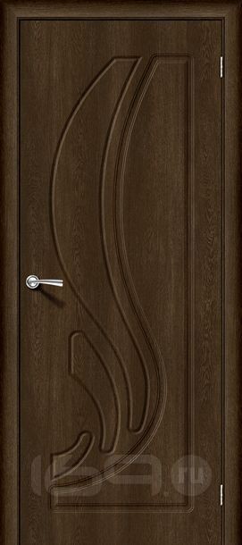 Дверь межкомнатная Лотос-1 Винил, Dark Barnwood, глухая, каркасно-щитовая