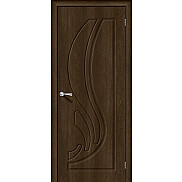 Дверь межкомнатная Лотос-1 Винил Dark Barnwood, глухая, кромка abs, каркасно-щитовая