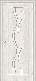 Дверь межкомнатная из ПВХ "Вираж-2" Casablanca остекление Art Glass
