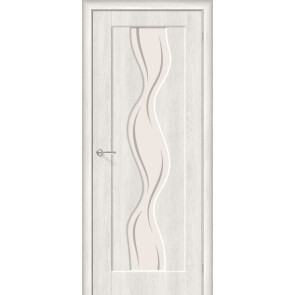 Дверь межкомнатная Вираж-2 Винил Casablanca, остекленная, art glass, филенчатая