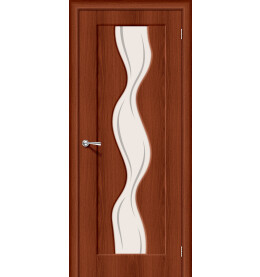 Дверь межкомнатная Вираж-2 Винил, Italiano Vero, остекленная, art glass, филенчатая