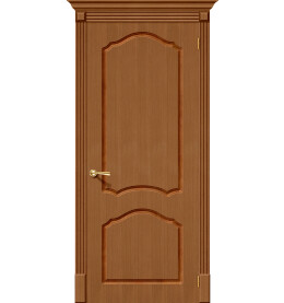Дверь межкомнатная Каролина Шпонированные, Ф-11 (Орех), глухая, каркасно-щитовая