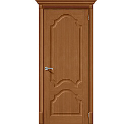 Дверь межкомнатная Афина Шпонированные Ф-11 (Орех), глухая, кромка обычная, скиновая