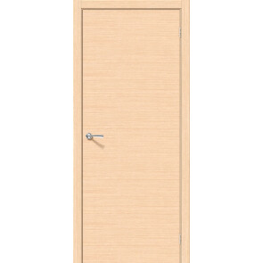 Дверь межкомнатная Соло 0.H Шпонированные Беленый дуб, глухая, филенчатая