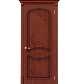 Дверь межкомнатная Азалия Шпонированные, Ф-15 (Макоре), глухая, каркасно-щитовая