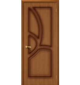 Дверь межкомнатная Греция Шпонированные, Ф-11 (Орех), глухая, каркасно-щитовая
