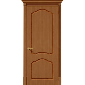 Дверь межкомнатная Каролина Шпонированные Ф-11 (Орех), глухая, филенчатая