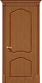 Дверь межкомнатная Каролина Шпонированные, Ф-11 (Орех), глухая, филенчатая