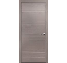 Дверь межкомнатная шпонированная "V-VI" Тёмно-серый вставка ПВХ Эмаль