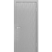Дверь межкомнатная шпонированная "V-XI" Светло-серый вставка ПВХ Эмаль