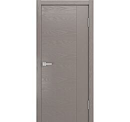 Дверь межкомнатная шпонированная "V-XV" Тёмно-серый вставка ПВХ Эмаль